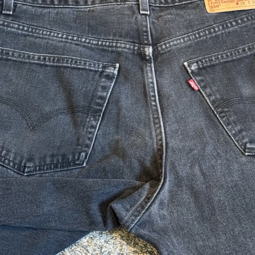 Levi's 550 Relaxed Fit Jeans Mens 38x30 Vintage Made in USA Black Baggy Y2K